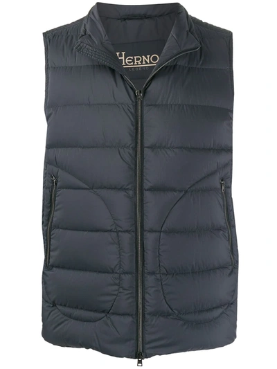 Herno `the Gilet` Waistcoat In Blu