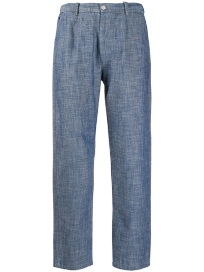 Altea Straight-leg Cropped Trousers In Blue