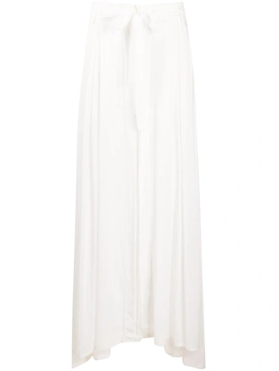 Ann Demeulemeester Tie-waist Pleated Skirt In White