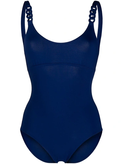 Eres Chainette Tank One-piece In Blue