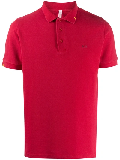 Sun 68 Short Sleeve Polo Shirt In Red