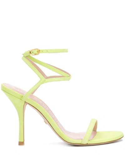 Stuart Weitzman Merinda Suede Sandals In Yellow