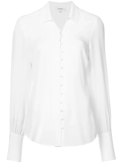 L'agence Klassisches Seidenhemd In White