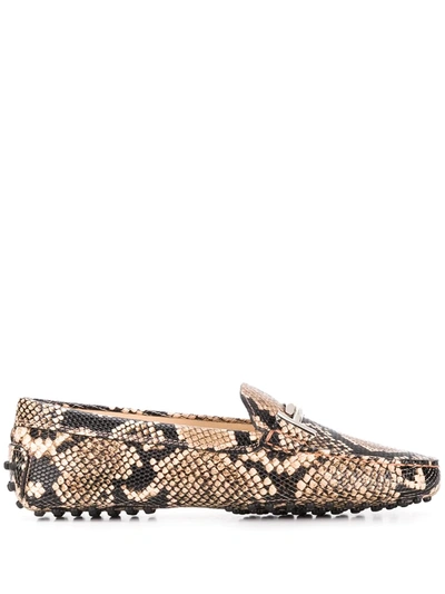 Tod's Gommino Driving Shoes In Neutrals