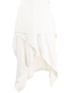 Jw Anderson Handkerchief Asymmetric Skirt In White