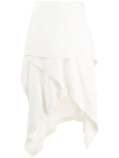 Jw Anderson Handkerchief Asymmetric Skirt In White