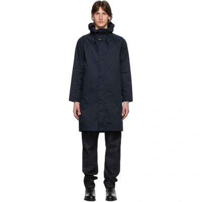 Barbour Navy Hooded Hunting Coat