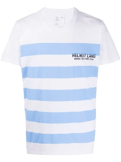 Helmut Lang T-shirt In White/blue