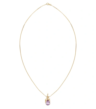 Alan Crocetti Gem In Heat Gold-vermeil Necklace With Amethyst