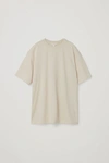 Cos Relaxed-fit T-shirt In Beige