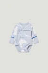 Cos Kids' Printed Organic Cotton Babygrow In Grey