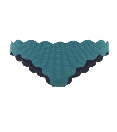 Marysia Antibes Scalloped-edge Bikini Briefs In Blue