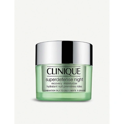 Clinique Superdefense Night Recovery Moisturizer For Oily/oily Combination Skin (50ml) In Combination Oily To Oily