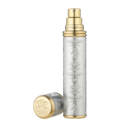 Creed Embossed Leather Atomiser (10ml) In White