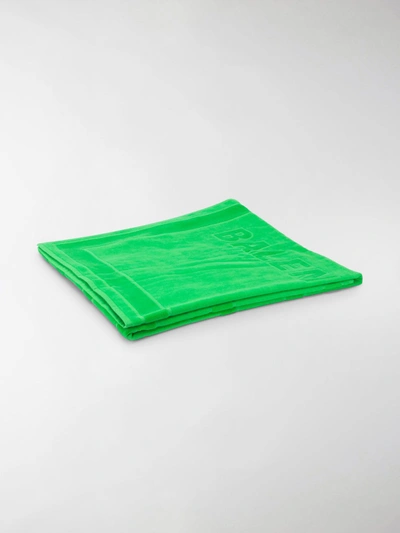 Balenciaga Jacquard Logo Towel In Green