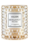 Voluspa Roses Icon Cloche Cover Candle, 8.5 oz In Bergamot Rose
