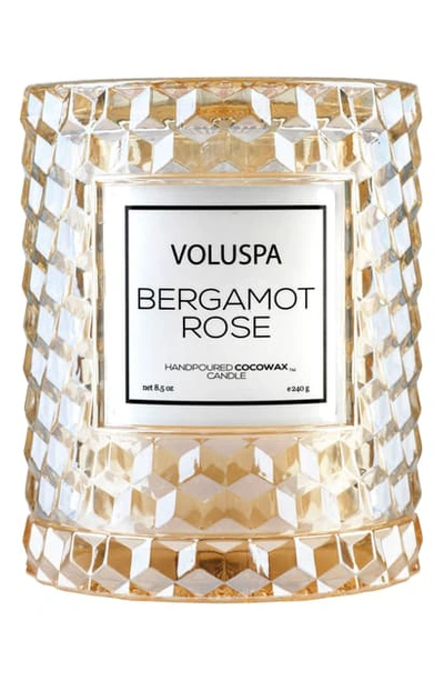 Voluspa Roses Icon Cloche Cover Candle, 8.5 oz In Bergamot Rose