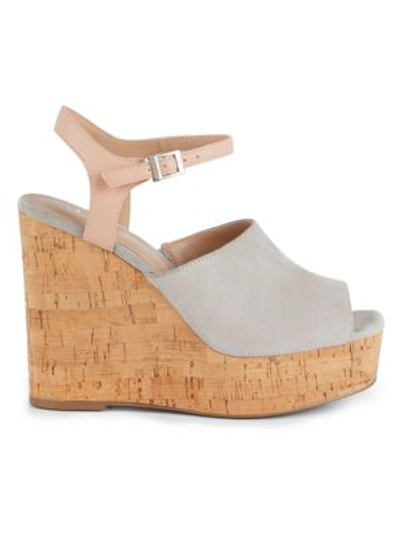 Charles By Charles David Dory Wedge Sandals In Light Grey