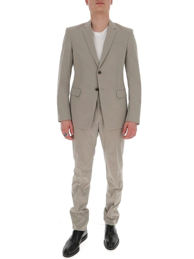 Prada Single Breasted Fitted Suit In Grey