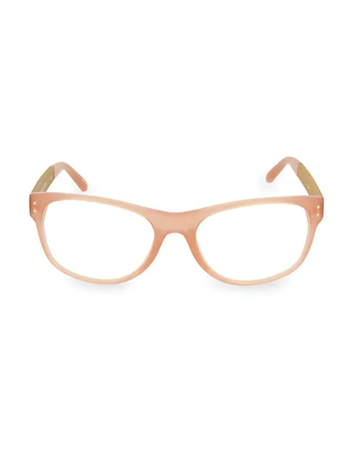 Linda Farrow 55mm Square Novelty Optical Glasses In Nectarine