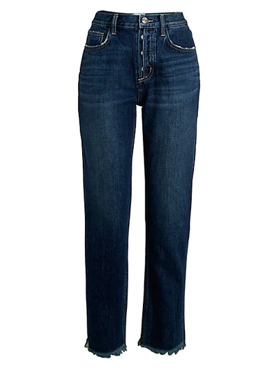 Current Elliott High-waist Straight Jeans In Bermuda