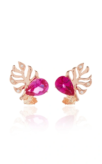 Anabela Chan 18k Rose Gold Vermeil And Multi-stone Earrings