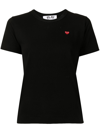 Comme Des Garçons Play Comme Des Garcons Play Cotton T-shirt With Heart Patch In Black