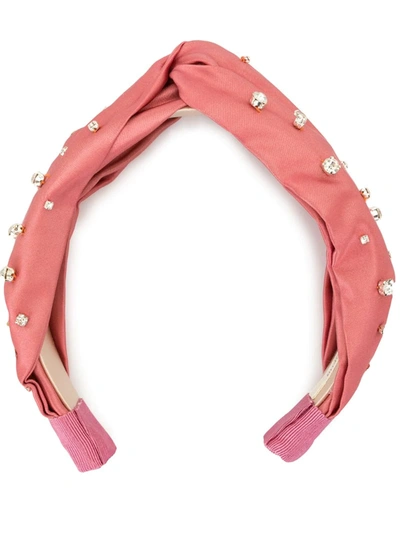 Jennifer Behr Lilian Headband In Pink