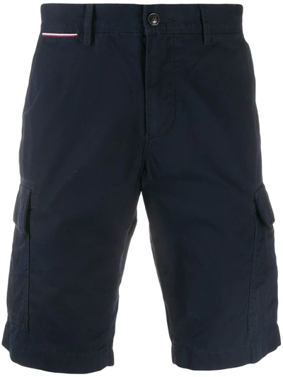 Tommy Hilfiger Buttoned Welt Pocket Shorts In Blue