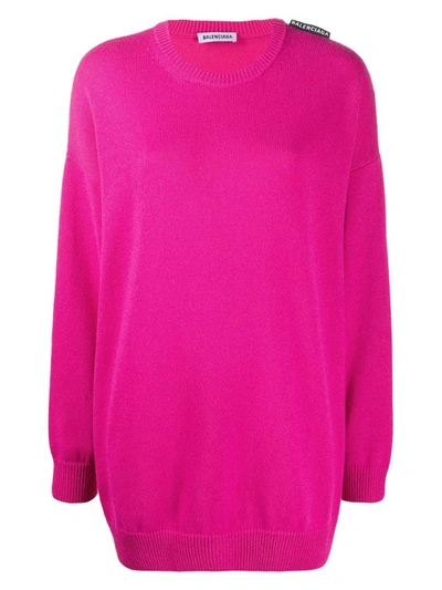 Balenciaga Pink Over-size Cashmere Sweater