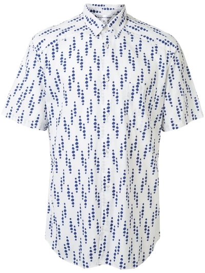 Pre-owned Comme Des Garçons Cut-away Collar Dotted Shirt In White