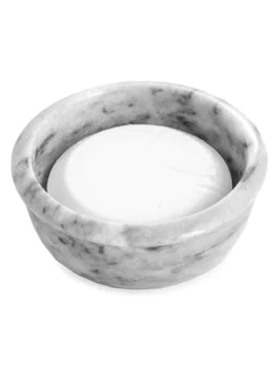 Bey-berk Marble Shaving Bowl In Grey White