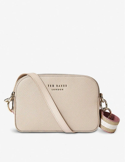Ted Baker Amerrah Grained Leather Camera Bag In Taupe