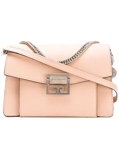 Givenchy Small Leather Gv3 Cross Body Bag In Nude