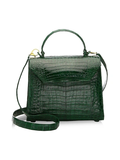 Nancy Gonzalez Women's Large Lexi Crocodile Top Handle Bag In Kelly Green