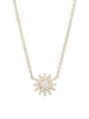 Saks Fifth Avenue Diamond And 14k Yellow Gold Starburst Pendant Necklace