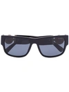 Versace Medusa Medallion Square-frame Sunglasses In Black