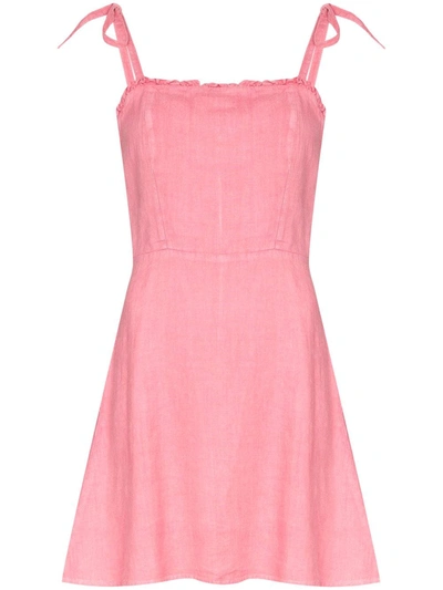 Honorine Poppy Linen Dress In Pink