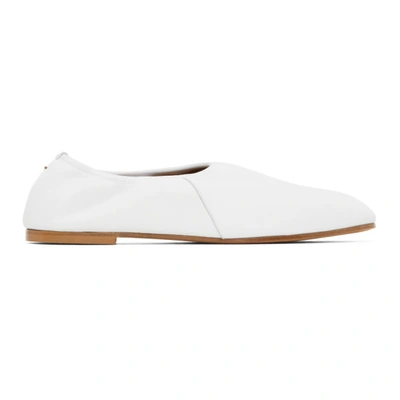 Emme Parsons White High Throat Ballerina Flats In 100 White