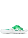 Versace Pvc Sandal With Logo In Green