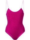 Oseree Ssense Exclusive Pink One-piece Swimsuit