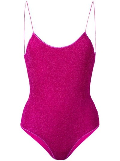 Oseree Ssense Exclusive Pink One-piece Swimsuit