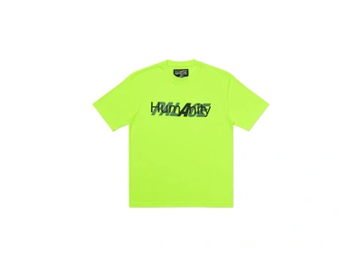 Pre-owned Palace  Humanity T-shirt Fluro Yellow