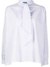 Jejia Tied Neck Blouse In White