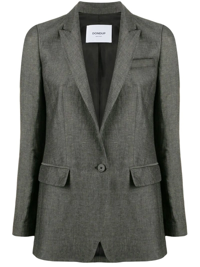 Dondup Long-line Blazer In Black