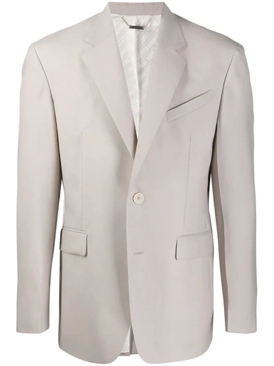 Givenchy Single-breasted Tailored Blazer In Grey
