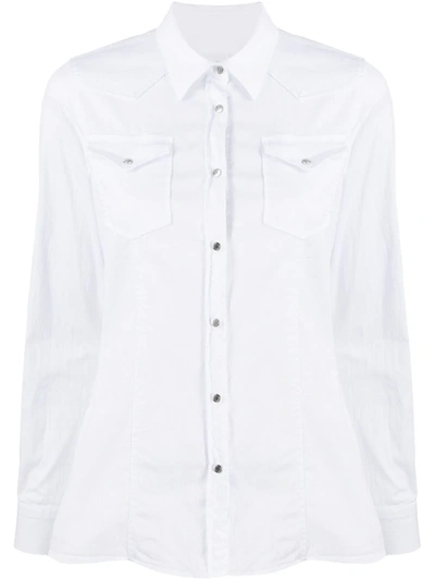 Dondup Long-sleeved Shirt In White