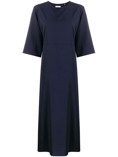 Barena Venezia Short-sleeve Maxi Dress In Blue