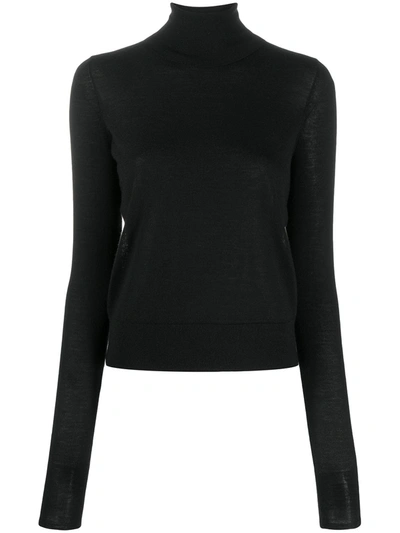 Co Essentials Turtleneck Cashmere Sweater In Black