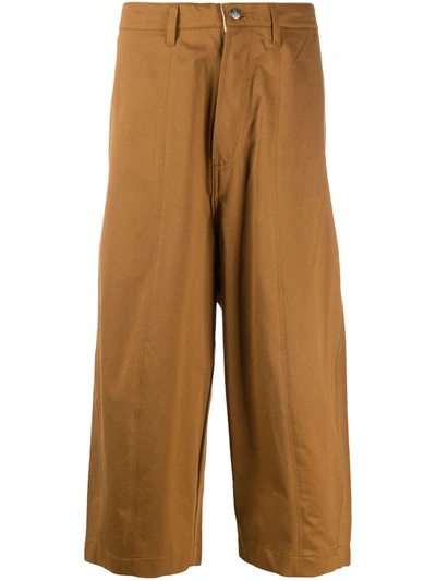 Société Anonyme High Rise Cropped Trousers In Brown